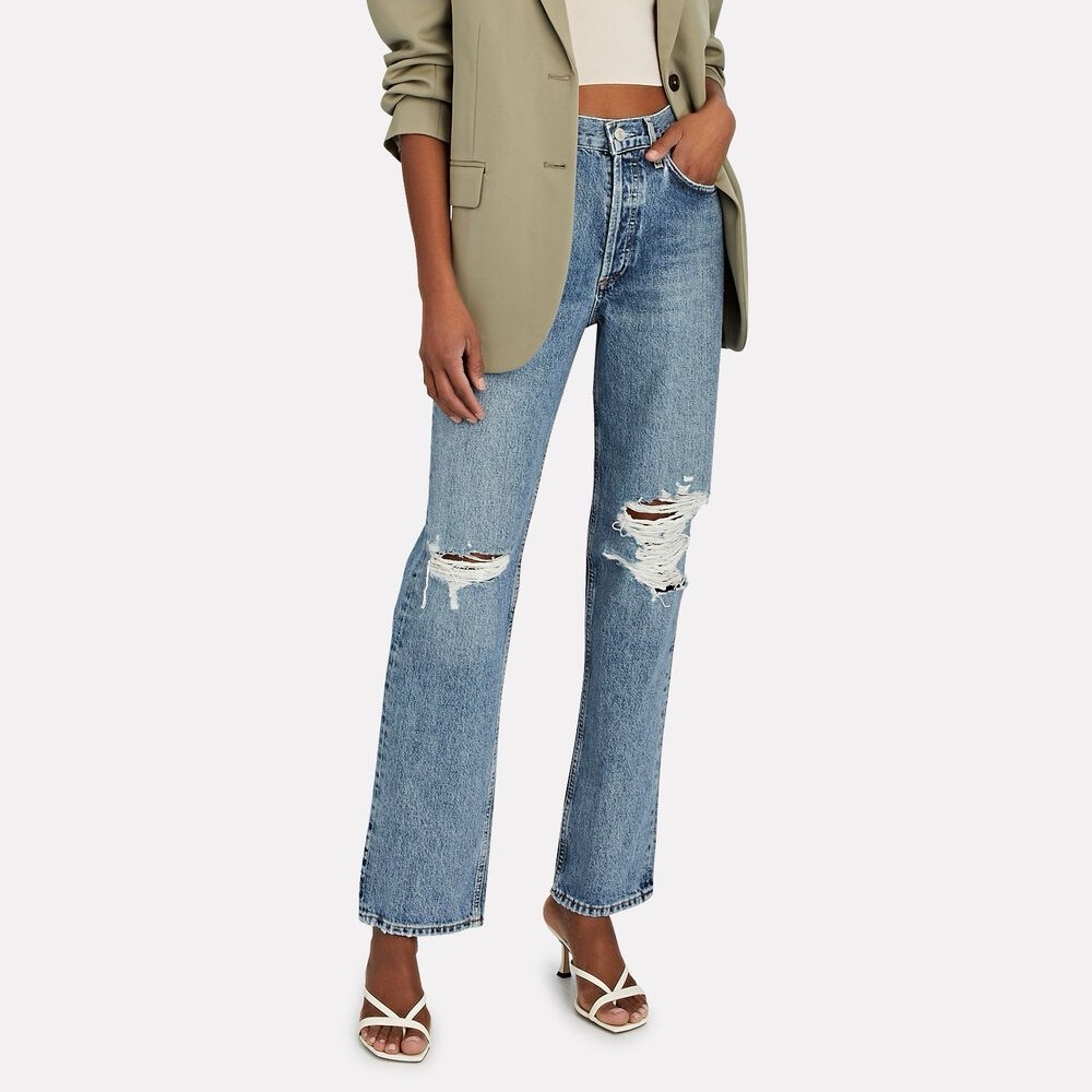 Agolde Lana Distressed Vintage Straight Leg Jeans
